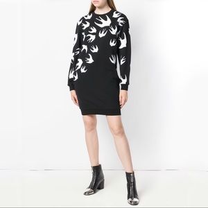 NWOT McQueen Swallow Bird Sweatshirt Dress